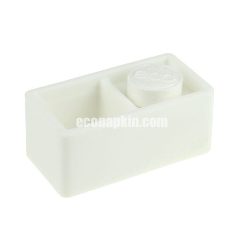 white compressed napkin holder